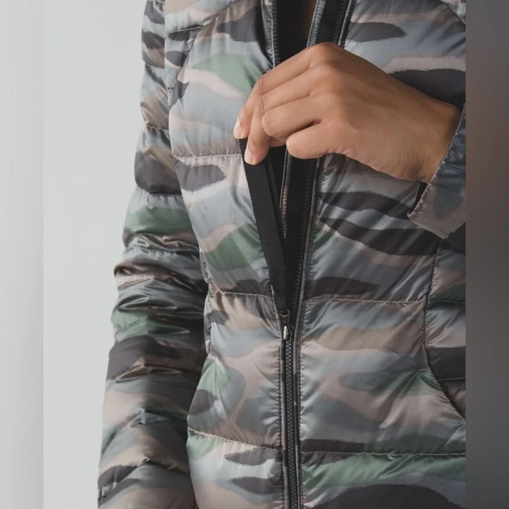 Rare Lululemon Fluffin’ Awesome Jacket Coat Coast Camo Butter Pink Multi Sz 6
